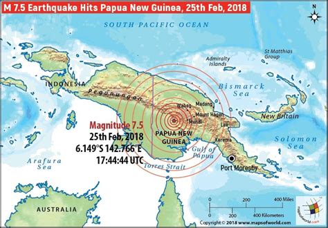 papua new guinea earthquake map